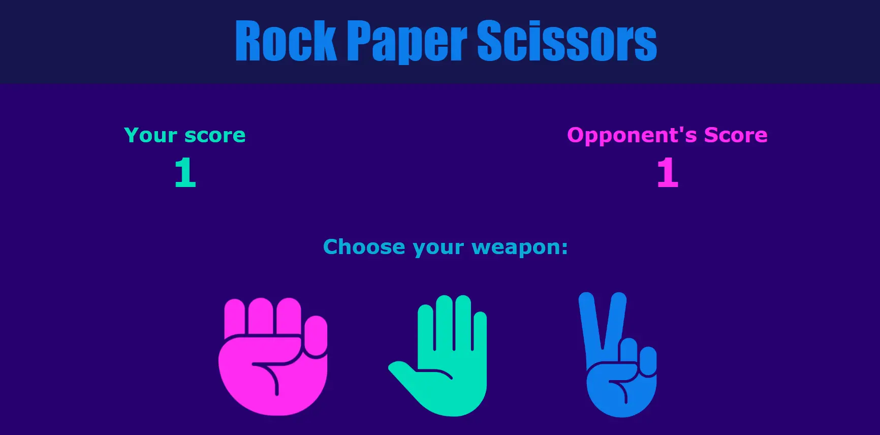 Rock paper scissors